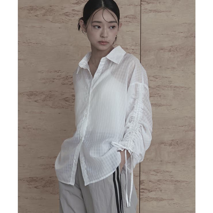 ドロストスリーブシアーチェックシャツ【miette ミエット】 | titivate | 詳細画像14 