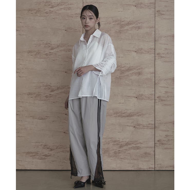 ドロストスリーブシアーチェックシャツ【miette ミエット】 | titivate | 詳細画像8 