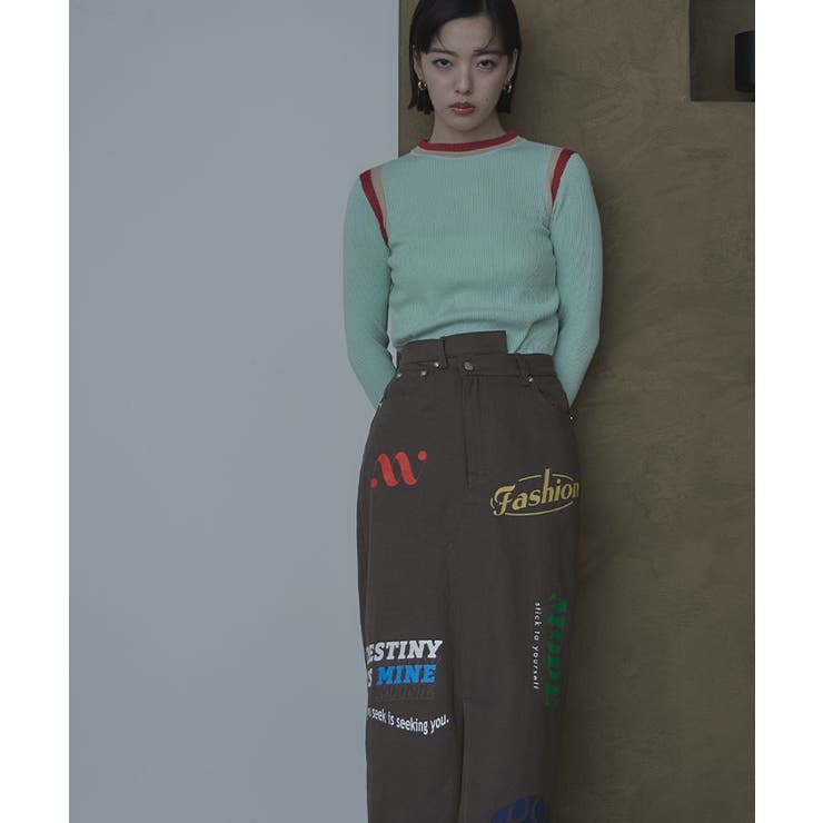 アシメデザインプリントツイルスカート【miette ミエット】 | titivate | 詳細画像11 