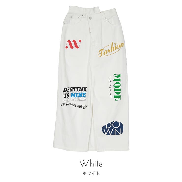 アシメデザインプリントツイルスカート【miette ミエット】 | titivate | 詳細画像4 