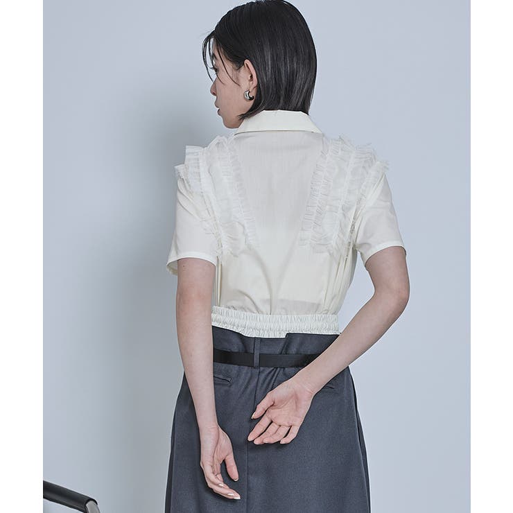 チュールフリル半袖シャツ【miette ミエット】 | titivate | 詳細画像8 