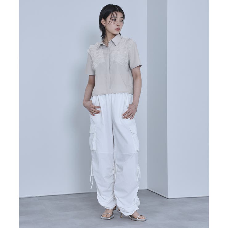 チュールフリル半袖シャツ【miette ミエット】 | titivate | 詳細画像17 