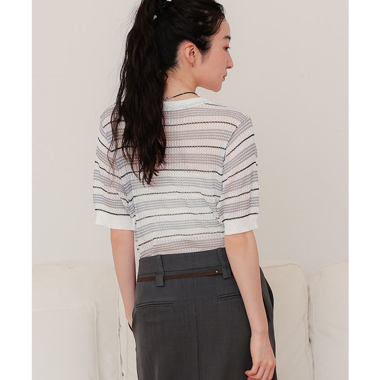 マルチボーダーシアートップス【miette ミエット】 | titivate | 詳細画像8 