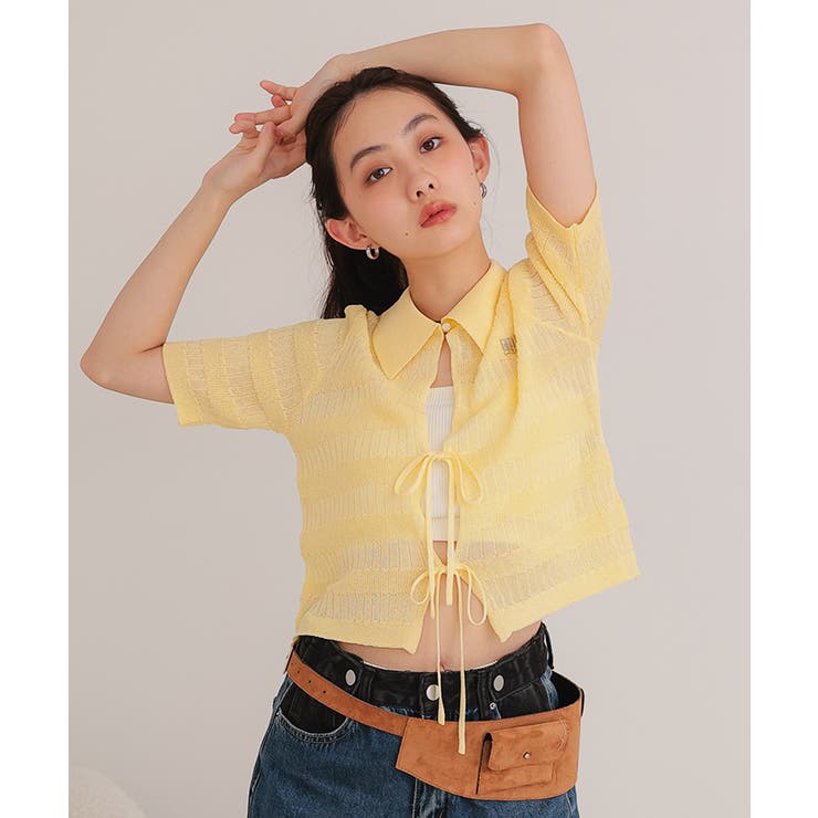 フロントリボンシアーニットトップス【miette ミエット】 | titivate | 詳細画像11 