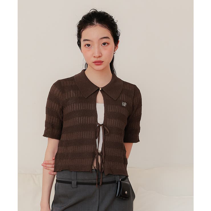 フロントリボンシアーニットトップス【miette ミエット】 | titivate | 詳細画像13 