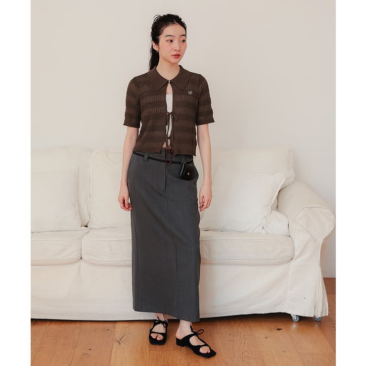 フロントリボンシアーニットトップス【miette ミエット】 | titivate | 詳細画像14 