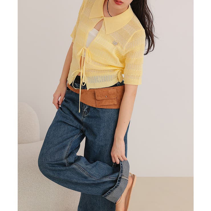 フロントリボンシアーニットトップス【miette ミエット】 | titivate | 詳細画像18 