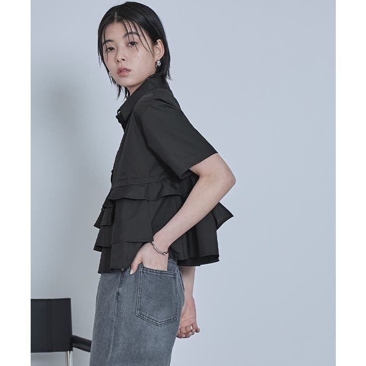 フリルヘム半袖シャツ【miette ミエット】 | titivate | 詳細画像7 