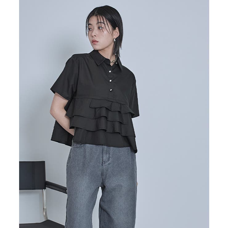 フリルヘム半袖シャツ【miette ミエット】 | titivate | 詳細画像11 