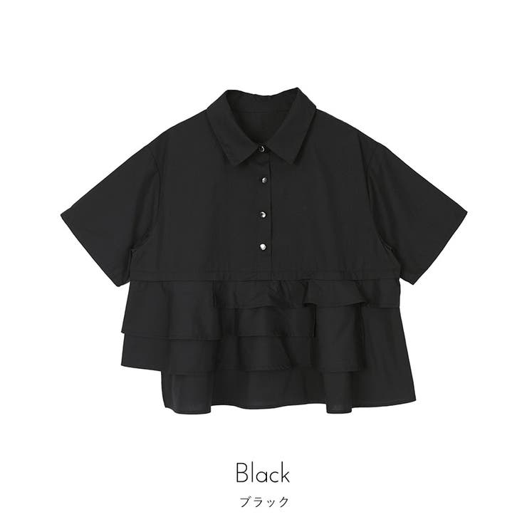 フリルヘム半袖シャツ【miette ミエット】 | titivate | 詳細画像3 