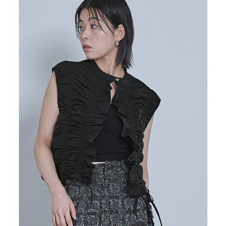 ドロストギャザーベスト【miette ミエット】 | titivate | 詳細画像5 