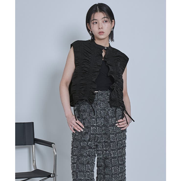 ドロストギャザーベスト【miette ミエット】 | titivate | 詳細画像6 