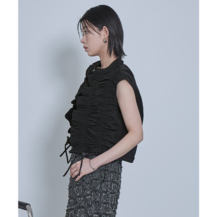 ドロストギャザーベスト【miette ミエット】 | titivate | 詳細画像10 