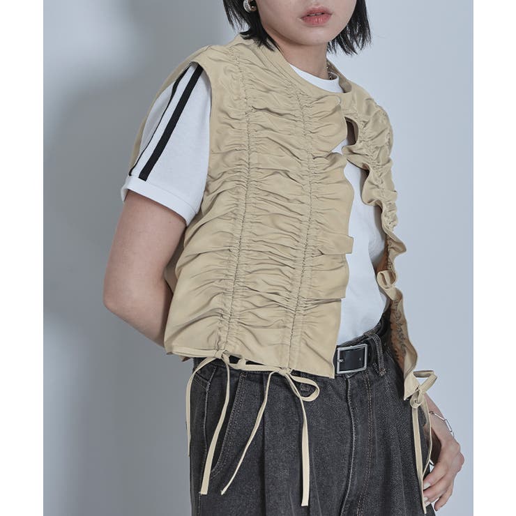 ドロストギャザーベスト【miette ミエット】 | titivate | 詳細画像13 