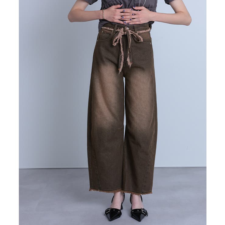 ウエストリボンカーブラインデニムパンツ【miette ミエット】 | titivate | 詳細画像14 