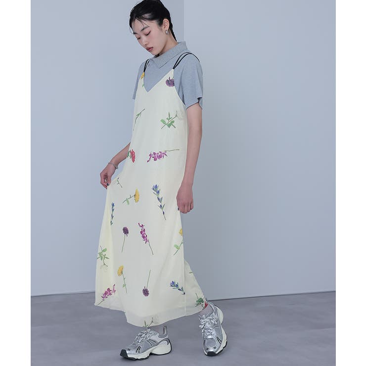 プリントチュールダブルストラップワンピース【miette ミエット】 | titivate | 詳細画像9 