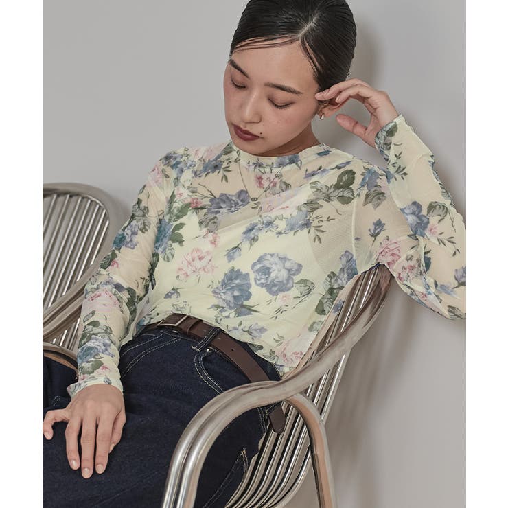 プリントチュールクルーネックトップス【miette ミエット】 | titivate | 詳細画像33 