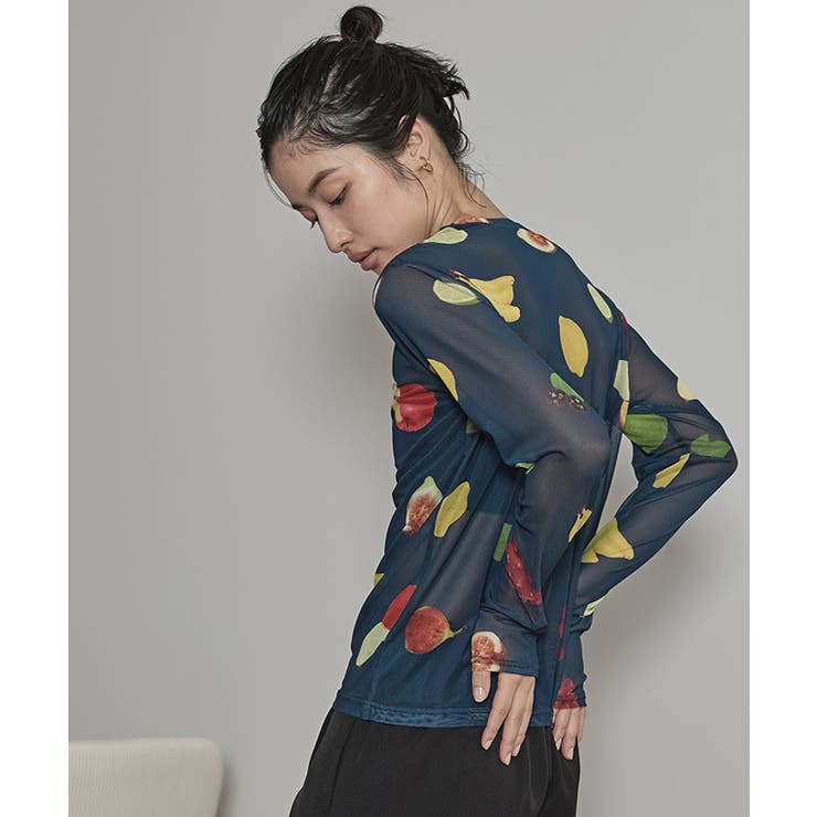 プリントチュールクルーネックトップス【miette ミエット】 | titivate | 詳細画像11 