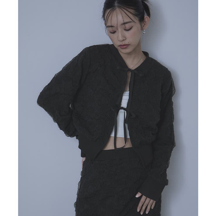 ジャガードフロントリボンカーディガン【miette ミエット】 | titivate | 詳細画像5