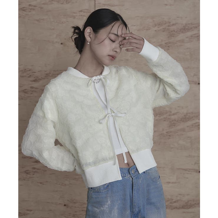 ジャガードフロントリボンカーディガン【miette ミエット】 | titivate | 詳細画像13