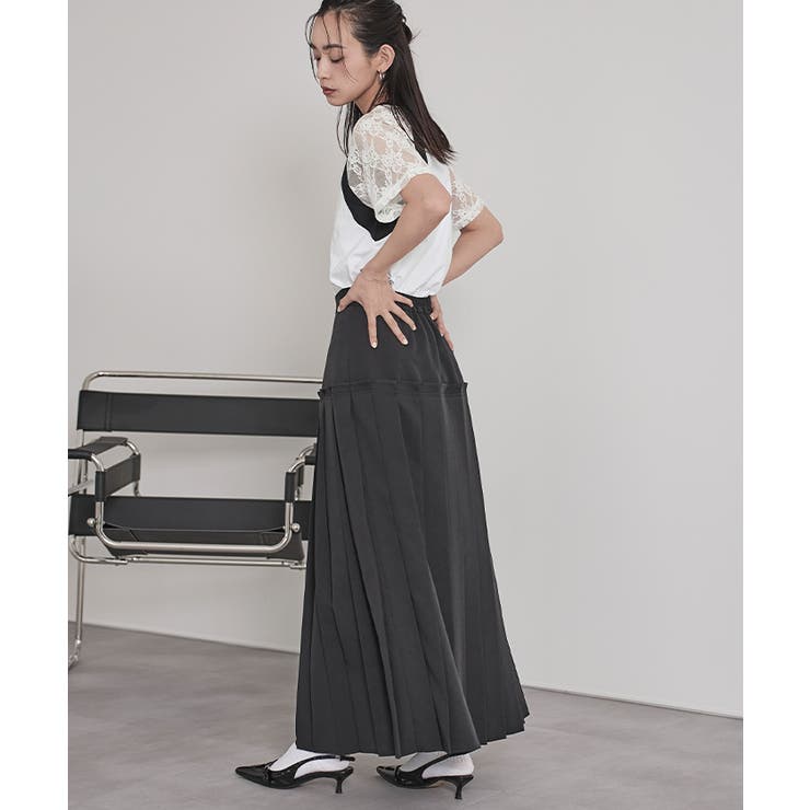 レースラグランスリーブVネックTシャツ【miette ミエット】 | titivate | 詳細画像12 