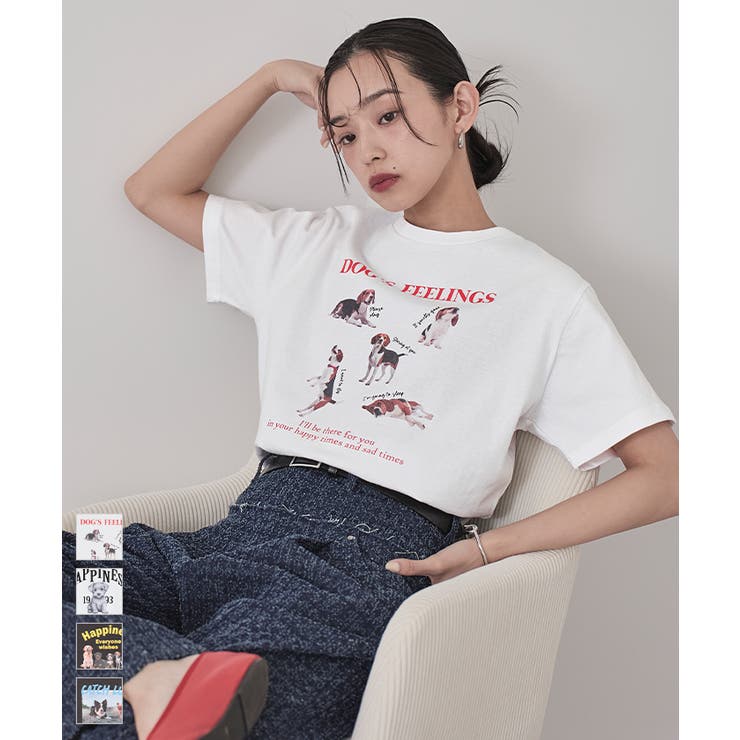 dogプリントTシャツ【miette ミエット】 | titivate | 詳細画像1 