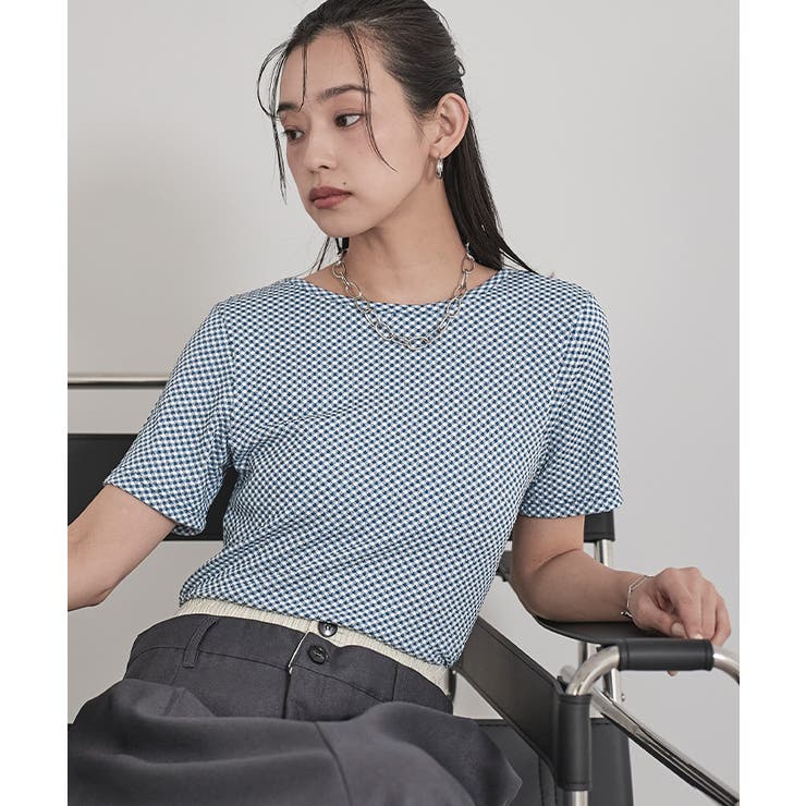 前後2wayギンガムチェック半袖トップス【miette ミエット】 | titivate | 詳細画像18 