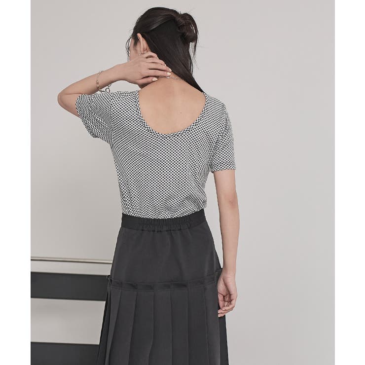 前後2wayギンガムチェック半袖トップス【miette ミエット】 | titivate | 詳細画像23 