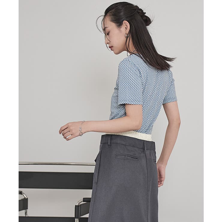 前後2wayギンガムチェック半袖トップス【miette ミエット】 | titivate | 詳細画像4 