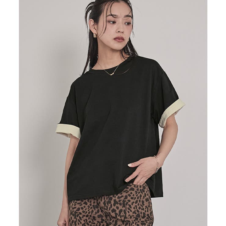 配色ロールアップTシャツ【miette ミエット】 | titivate | 詳細画像21 