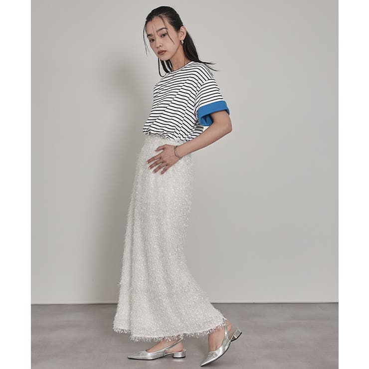 配色ロールアップTシャツ【miette ミエット】 | titivate | 詳細画像23 