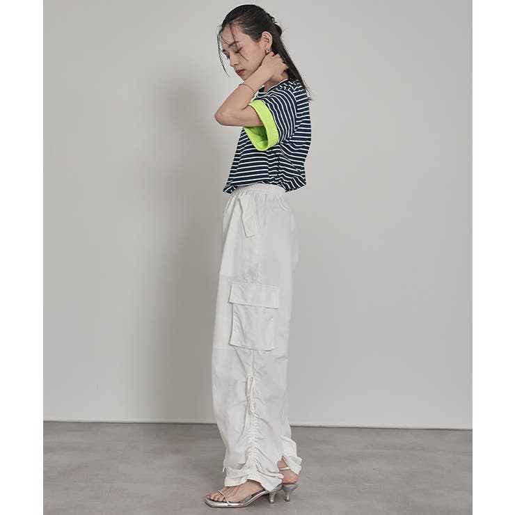 配色ロールアップTシャツ【miette ミエット】 | titivate | 詳細画像26 