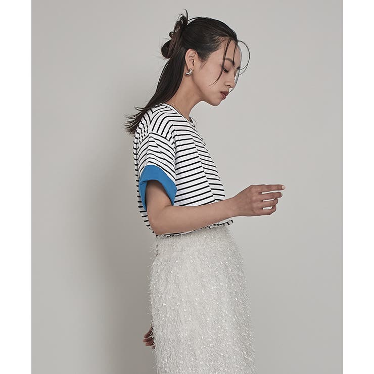 配色ロールアップTシャツ【miette ミエット】 | titivate | 詳細画像4 