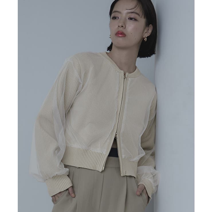 チュールドッキングダブルジップカーディガン【miette ミエット】 | titivate | 詳細画像22 