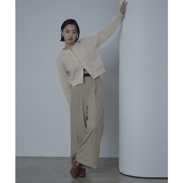 チュールドッキングダブルジップカーディガン【miette ミエット】 | titivate | 詳細画像4 