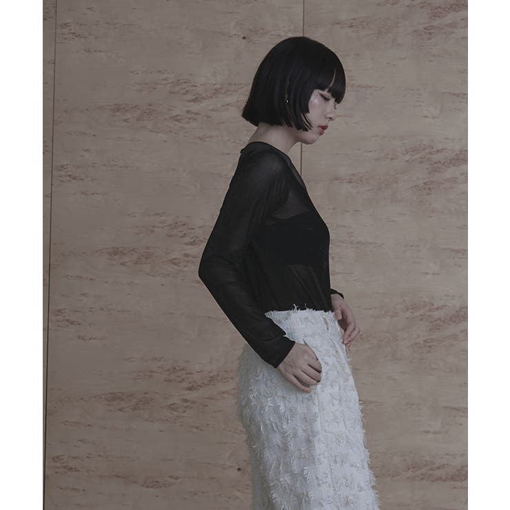 シアー切替ベロアトップス【miette ミエット】 | titivate | 詳細画像8 