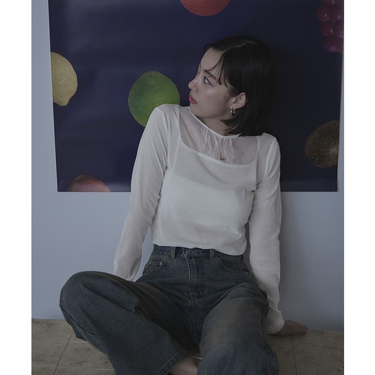 シアー切替ベロアトップス【miette ミエット】 | titivate | 詳細画像19 