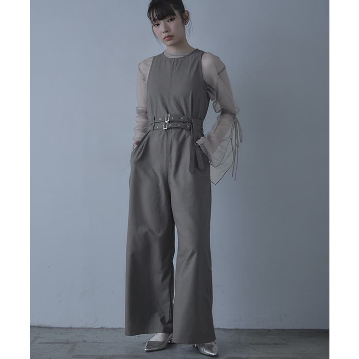 ダブルベルトアメリカンスリーブオールインワン【miette ミエット】 | titivate | 詳細画像5 