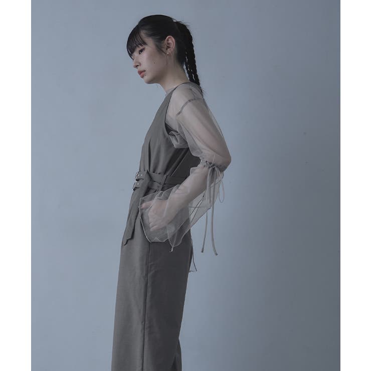 ダブルベルトアメリカンスリーブオールインワン【miette ミエット】 | titivate | 詳細画像12 