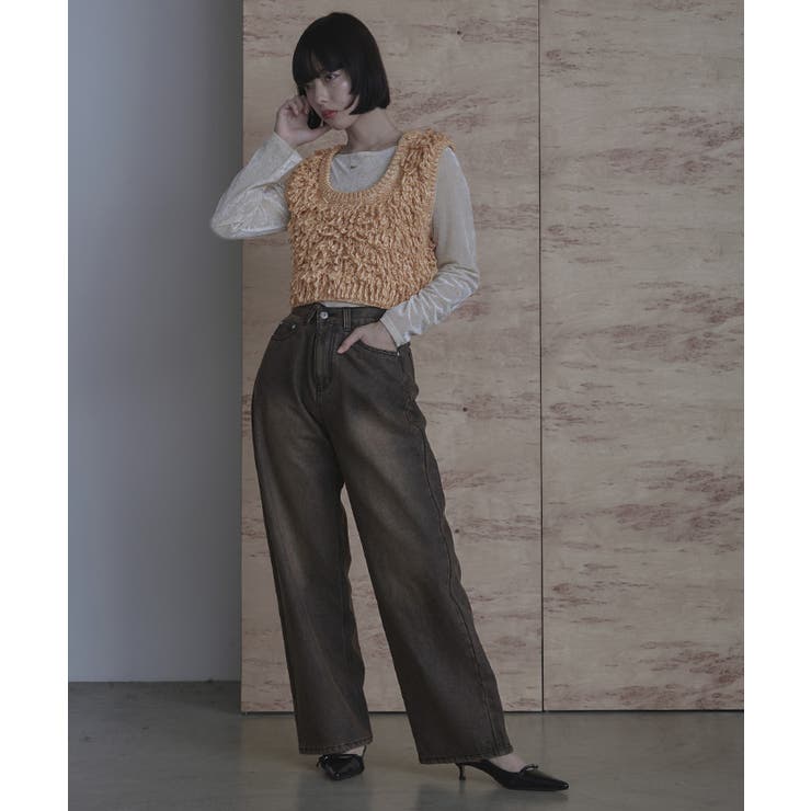 バックベルトループニットベスト【miette ミエット】 | titivate | 詳細画像16 