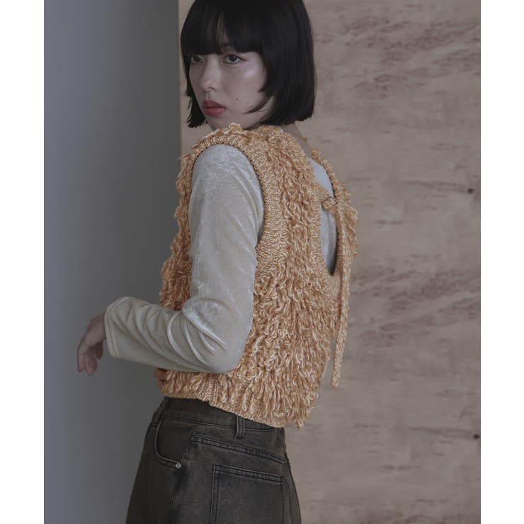 バックベルトループニットベスト【miette ミエット】 | titivate | 詳細画像19 