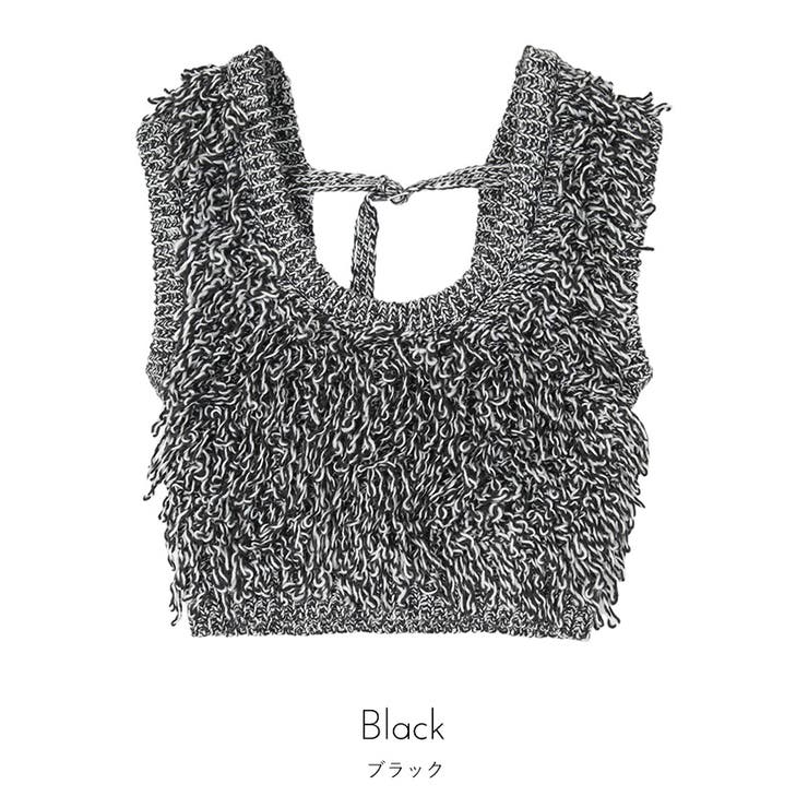 バックベルトループニットベスト【miette ミエット】 | titivate | 詳細画像4 