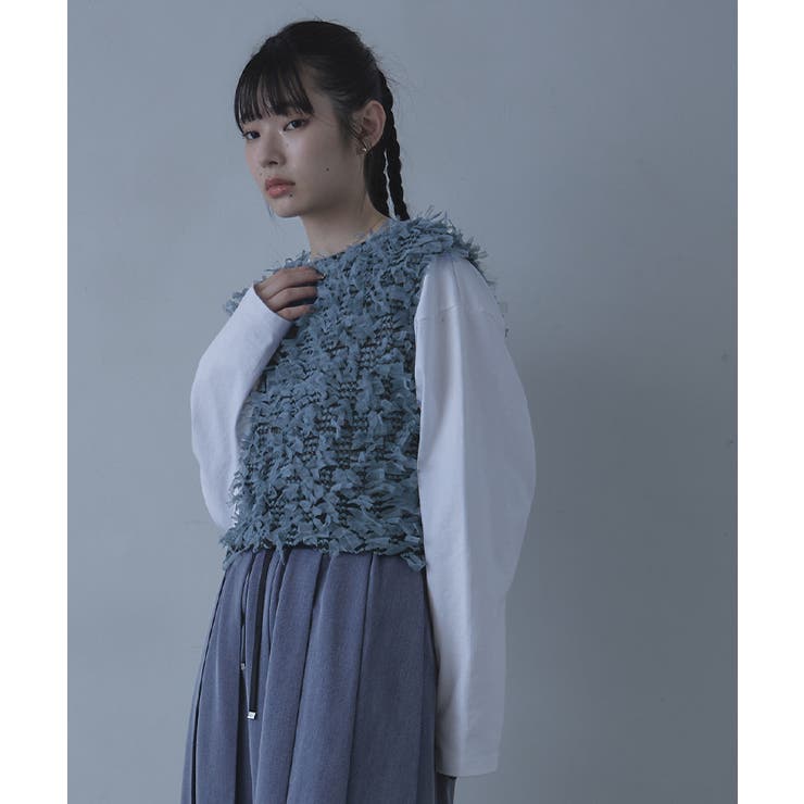 前後2wayチュールジャガードベスト【miette ミエット】 | titivate | 詳細画像16 