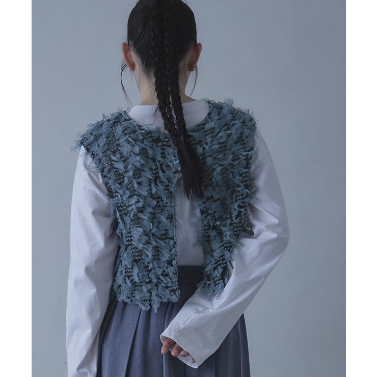 前後2wayチュールジャガードベスト【miette ミエット】 | titivate | 詳細画像17 