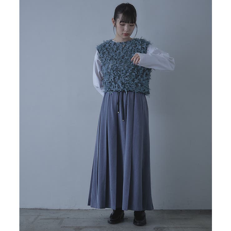 前後2wayチュールジャガードベスト【miette ミエット】 | titivate | 詳細画像18 