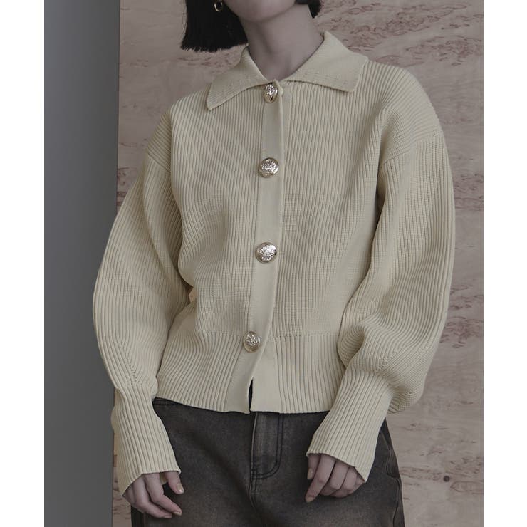 BIGボタン襟付きニットカーディガン【miette ミエット】 | titivate | 詳細画像25 