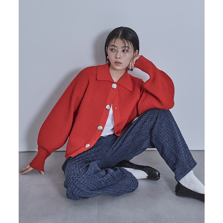 BIGボタン襟付きニットカーディガン【miette ミエット】 | titivate | 詳細画像28 