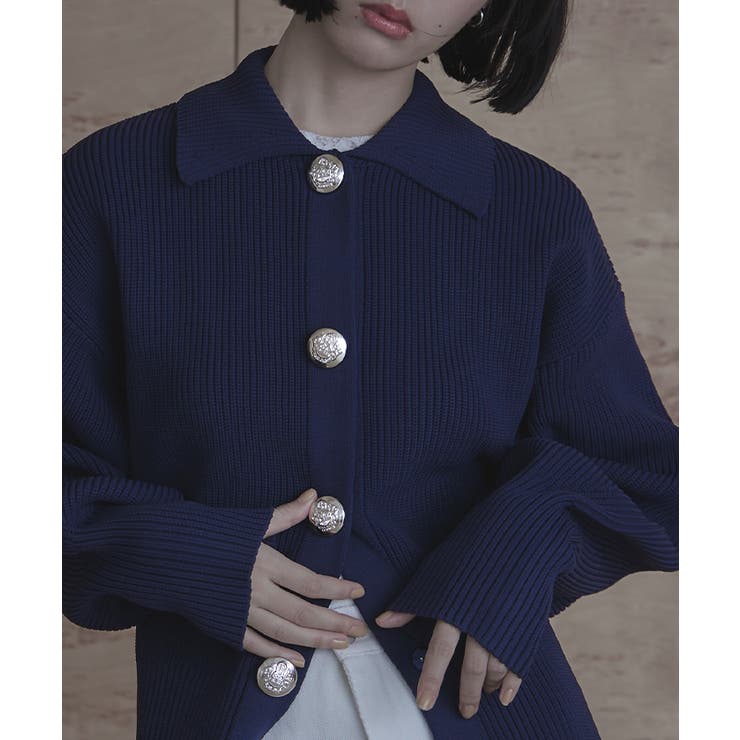 BIGボタン襟付きニットカーディガン【miette ミエット】 | titivate | 詳細画像34 