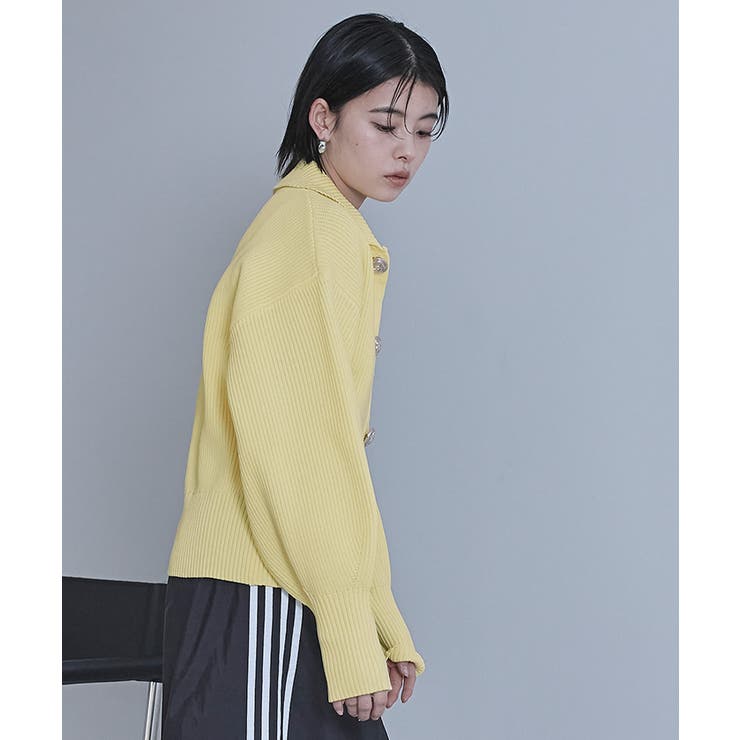 BIGボタン襟付きニットカーディガン【miette ミエット】 | titivate | 詳細画像10 