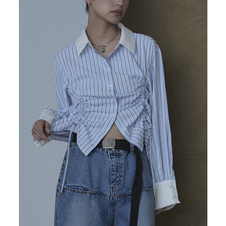 ドロストストライプシャツ【miette ミエット】 | titivate | 詳細画像15 